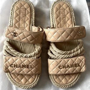 Chanel Cord Lambskin Quilted Logo